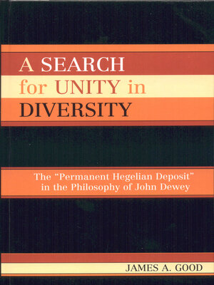 cover image of A Search for Unity in Diversity